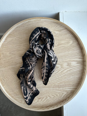 BOW19 PAISLEY SCARF - BEIGE/ BLACK BOW19 PAISLEY SCARF - BEIGE/ BLACK