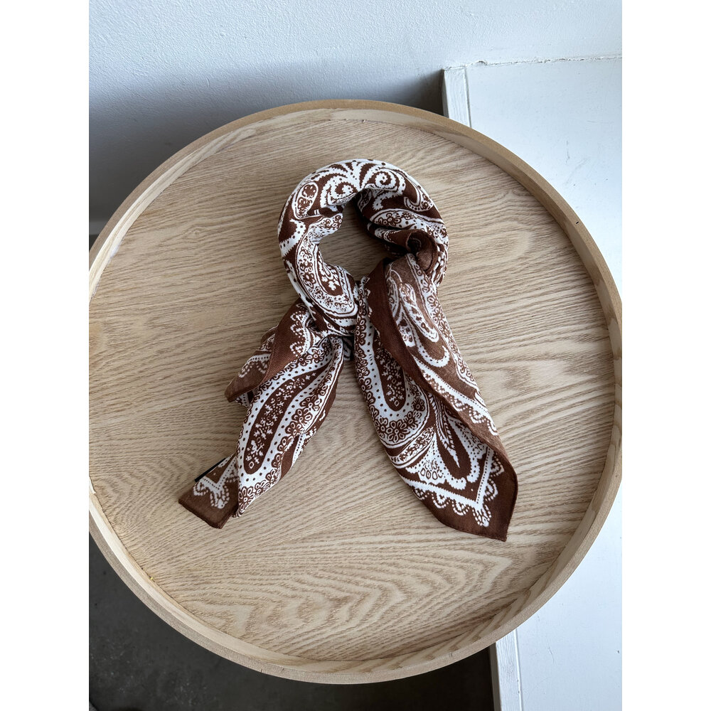 PAISLEY SCARF - BROWN BOW19 PAISLEY SCARF - BROWN