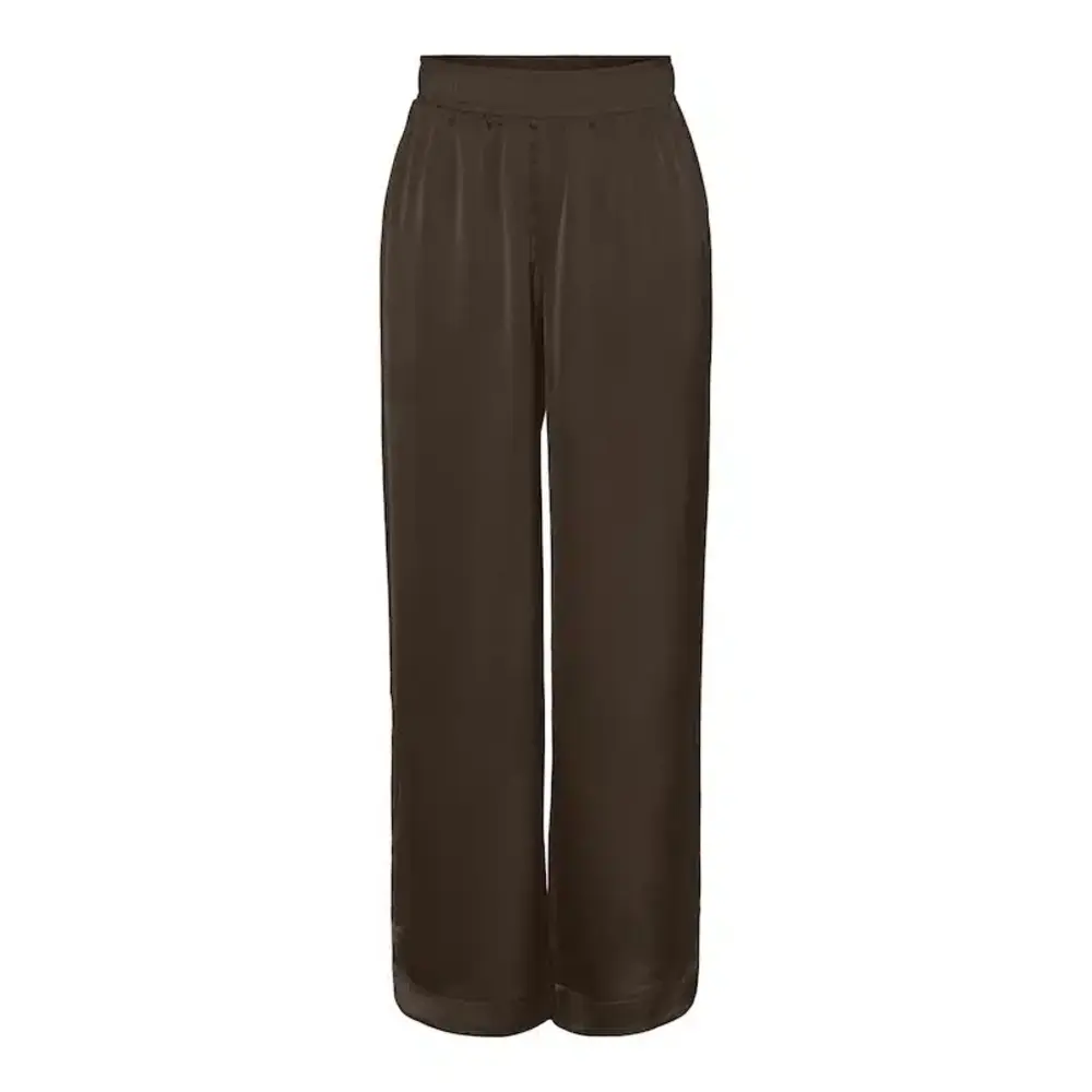 YAS PELANA HW PANTS - CHOCOLATE BROWN