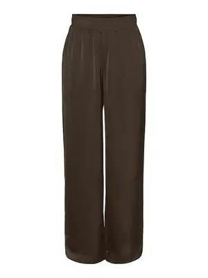 YAS PELANA HW PANTS - CHOCOLATE BROWN