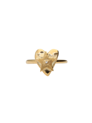 My Jewellery MIDNIGHT HEART STAR RING - GOLD