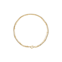 MIDNIGHT TRIPLE RHINESTONE NECKLACE - GOLD