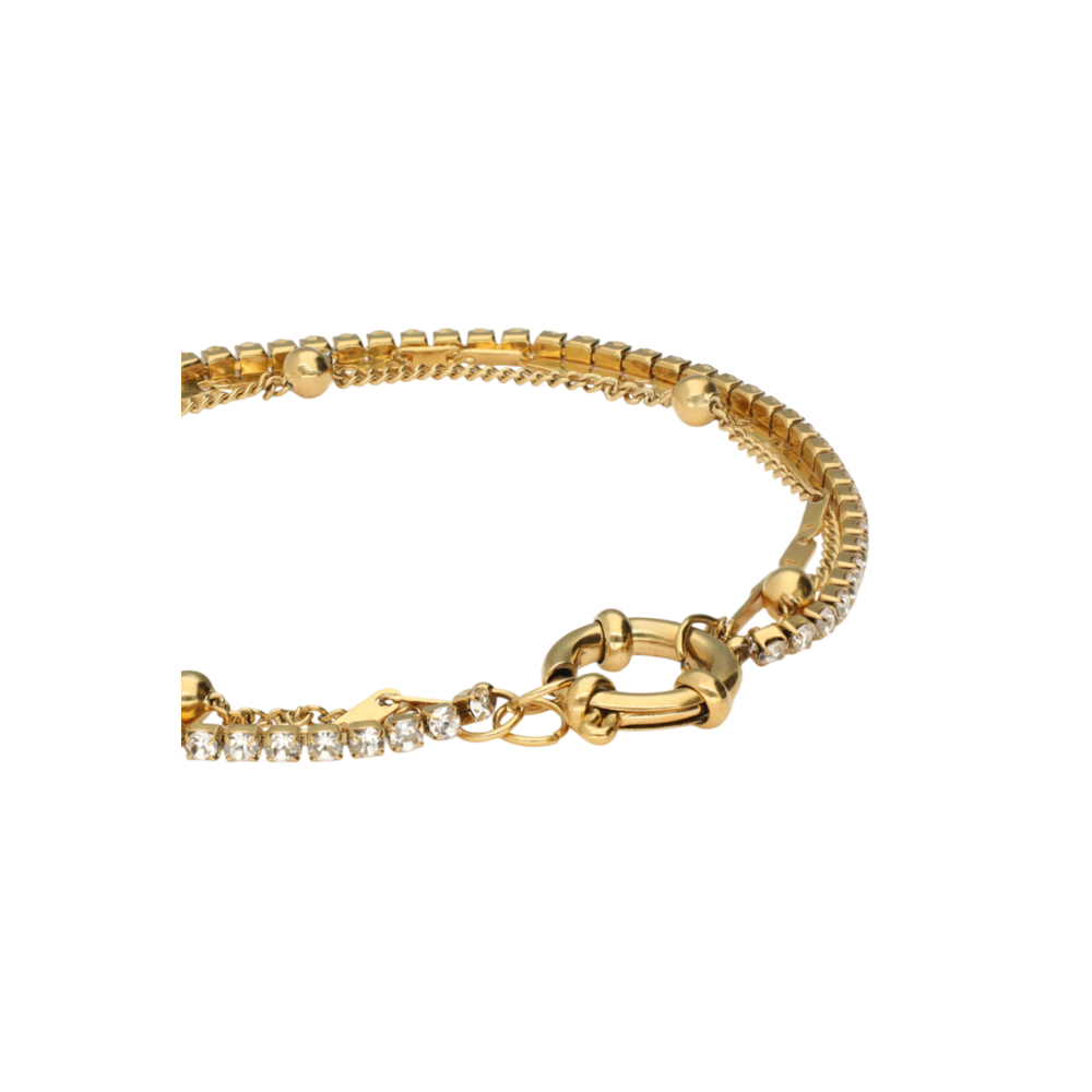 My Jewellery MIDNIGHT TRIPLE RHINESTONE BRACELET - GOLD