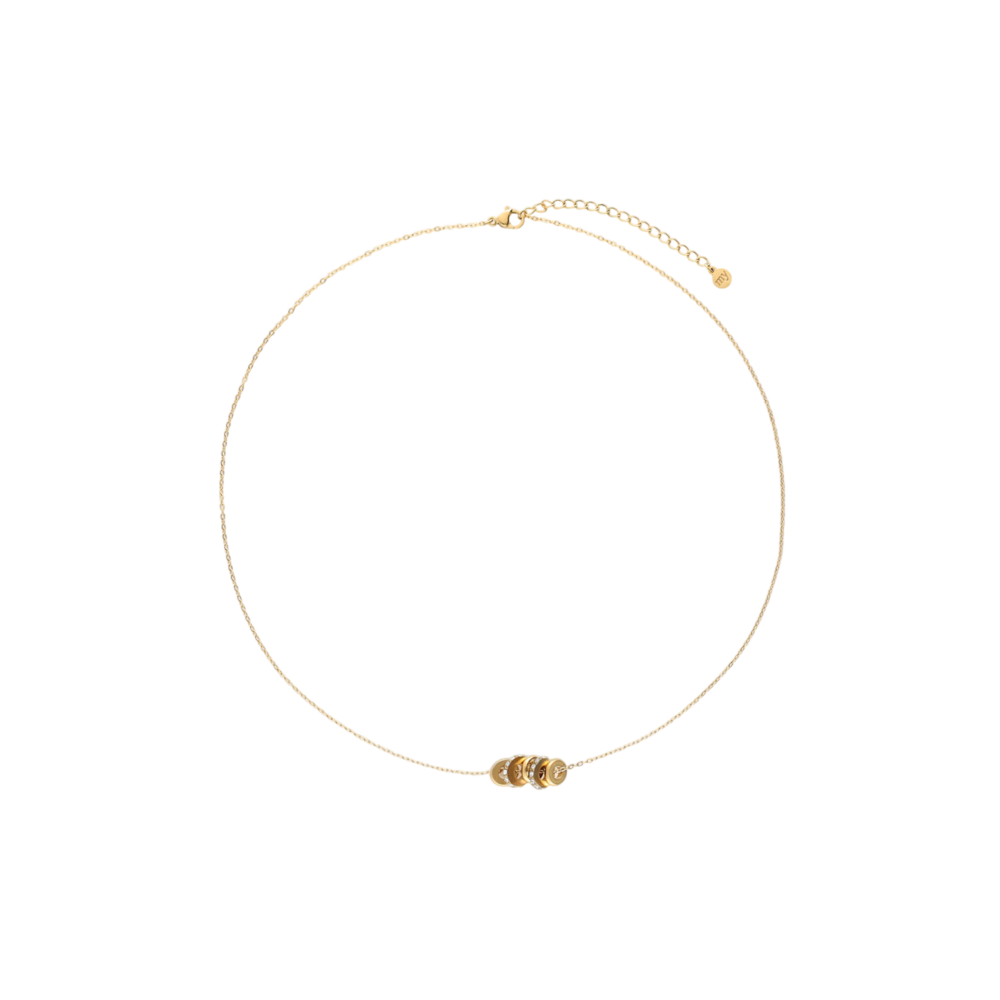 My Jewellery MIDNIGHT RHINESTONE RINGS NECKLACE - GOLD