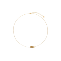 MIDNIGHT RHINESTONE RINGS NECKLACE - GOLD