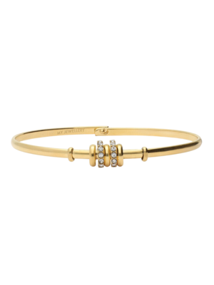 My Jewellery MIDNIGHT RHINESTONE RINGS BANGLE - GOLD