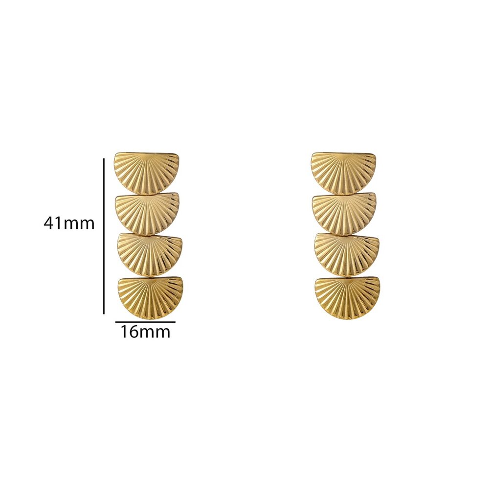 Day & Eve FAN DANGLE EARRINGS - GOLD