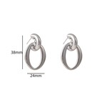 Day & Eve OPEN OVAL HOOP EARRINGS - SILVER