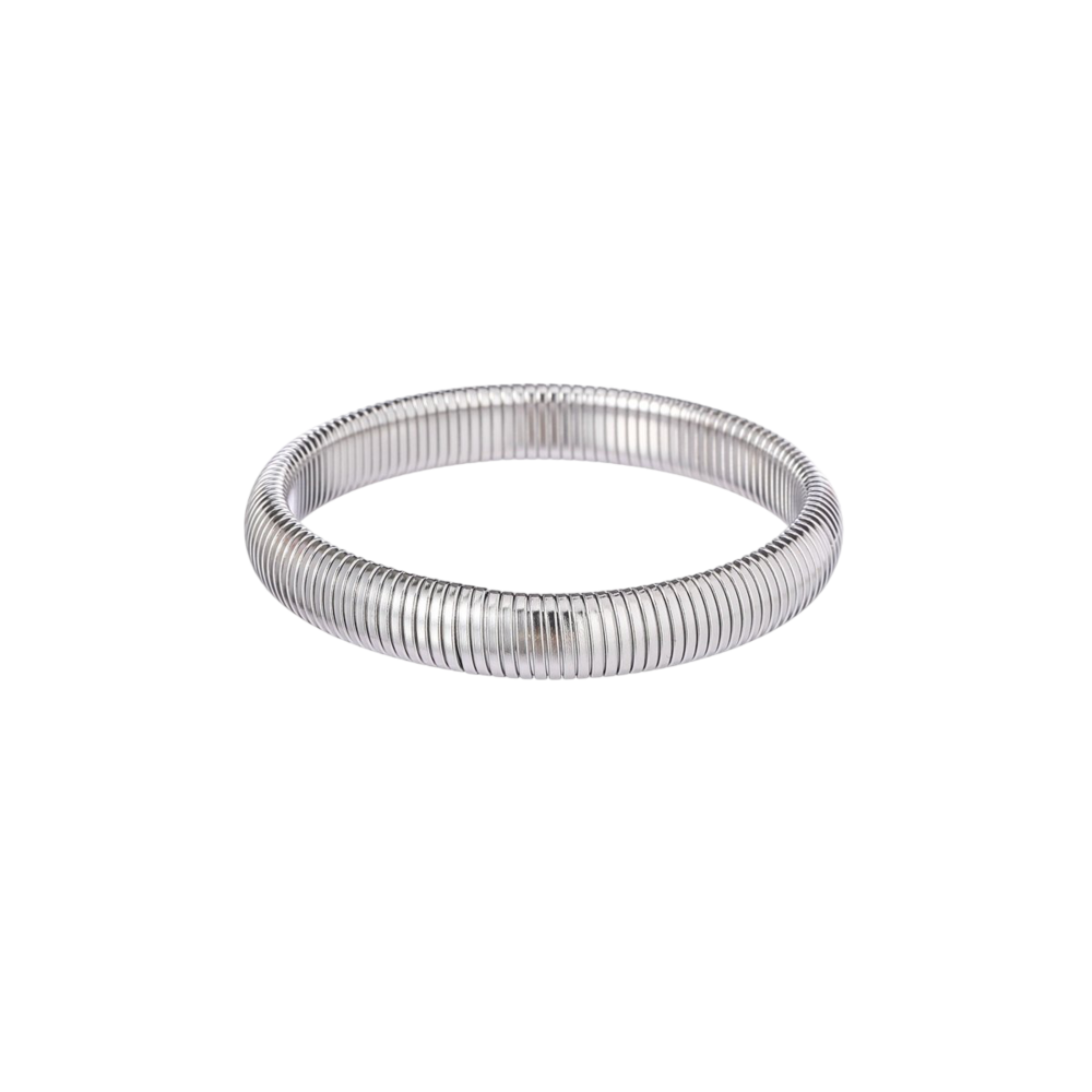 Day & Eve SPRING BANGLE 10 MM BRACELET - SILVER