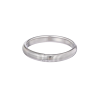 SPRING BANGLE 10 MM BRACELET - SILVER