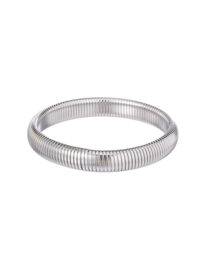Day & Eve SPRING BANGLE 10 MM BRACELET - SILVER