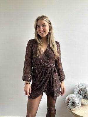 LOTZ & LOT DEE DRESS - BROWN