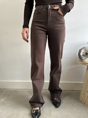 LOTZ & LOT VERA WIDE LEG TALL - STRASS/BROWN LOTZ & LOT VERA WIDE LEG TALL - STRASS/BROWN