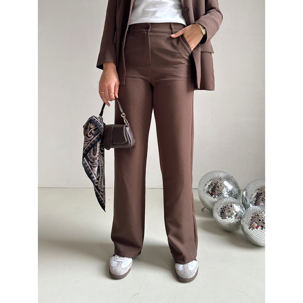 LIZ PANTS - STRASS/BROWN LOTZ & LOT LIZ PANTS - STRASS/BROWN