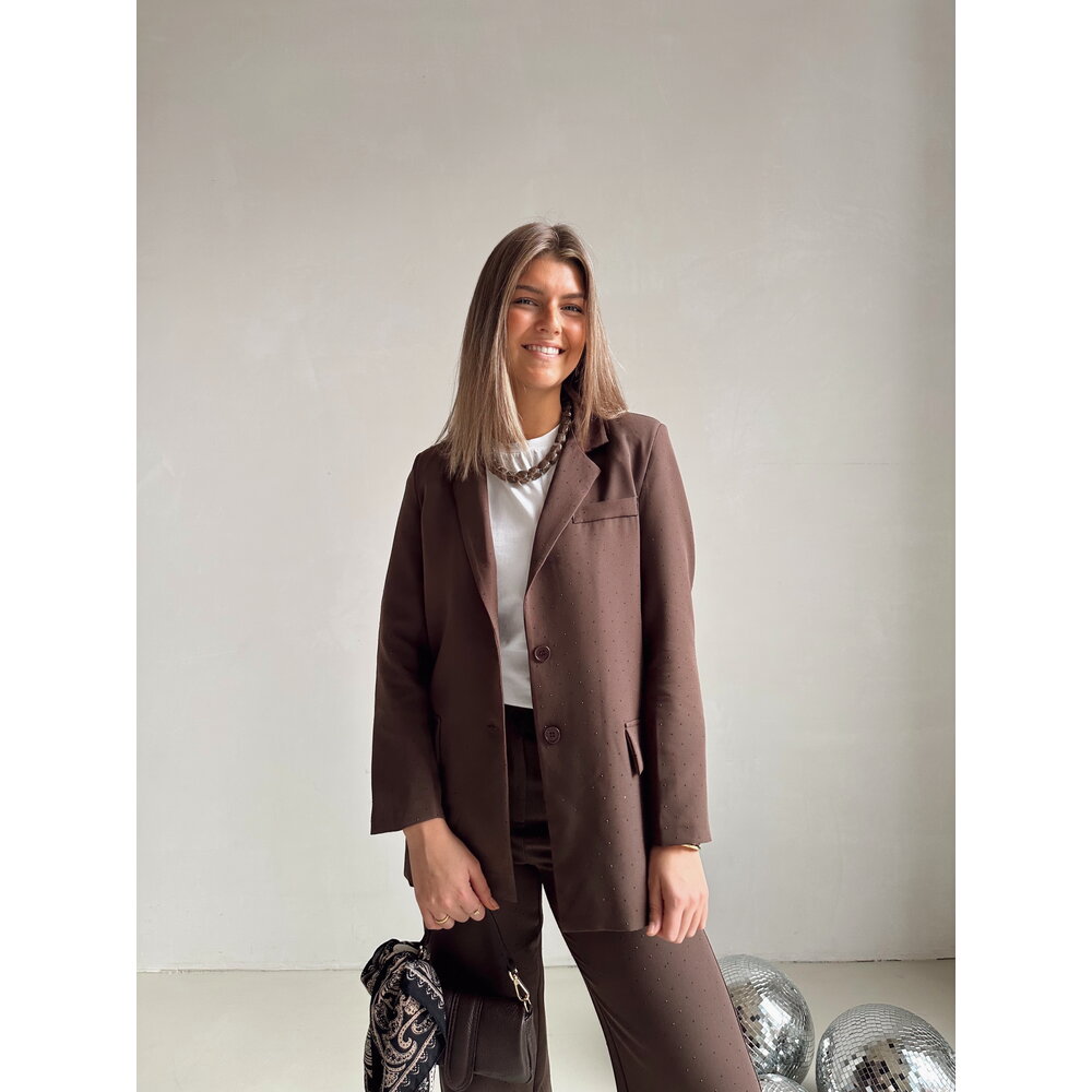 LIZ PANTS - STRASS/BROWN LOTZ & LOT LIZ PANTS - STRASS/BROWN