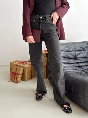 LOTZ & LOT ELINE WIDE LEG JEANS - BLACK LOTZ & LOT ELINE WIDE LEG JEANS - BLACK