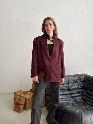 LOTZ & LOT LIZA BLAZER - STRASS/BORDEAUX LOTZ & LOT LIZA BLAZER - STRASS/BORDEAUX