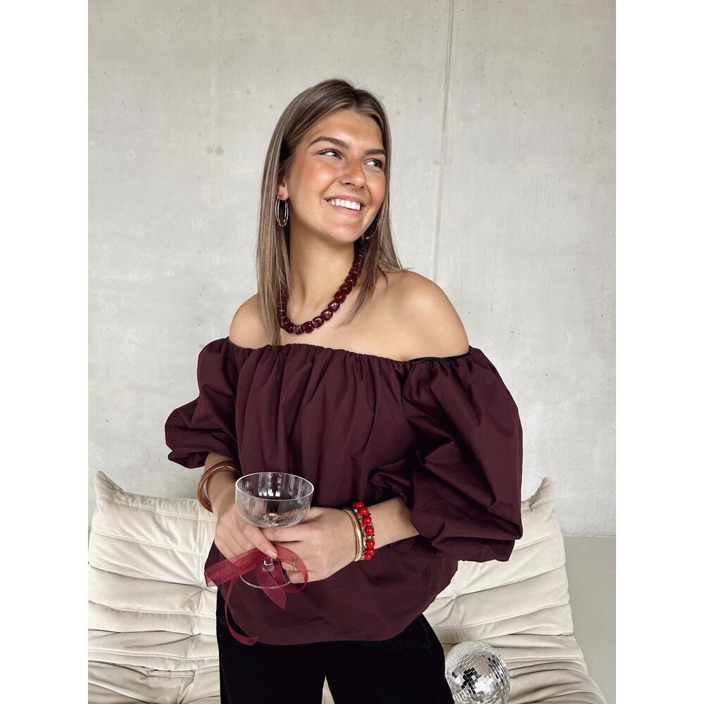 Harper & Yve LAUREN TOP - WINE BERRY