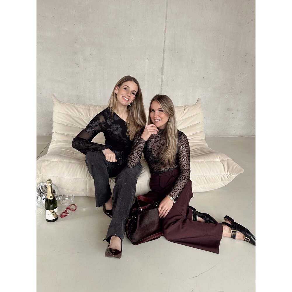 MAX WIDE LEG - STRASS/GREY LOTZ & LOT MAX WIDE LEG - STRASS/GREY