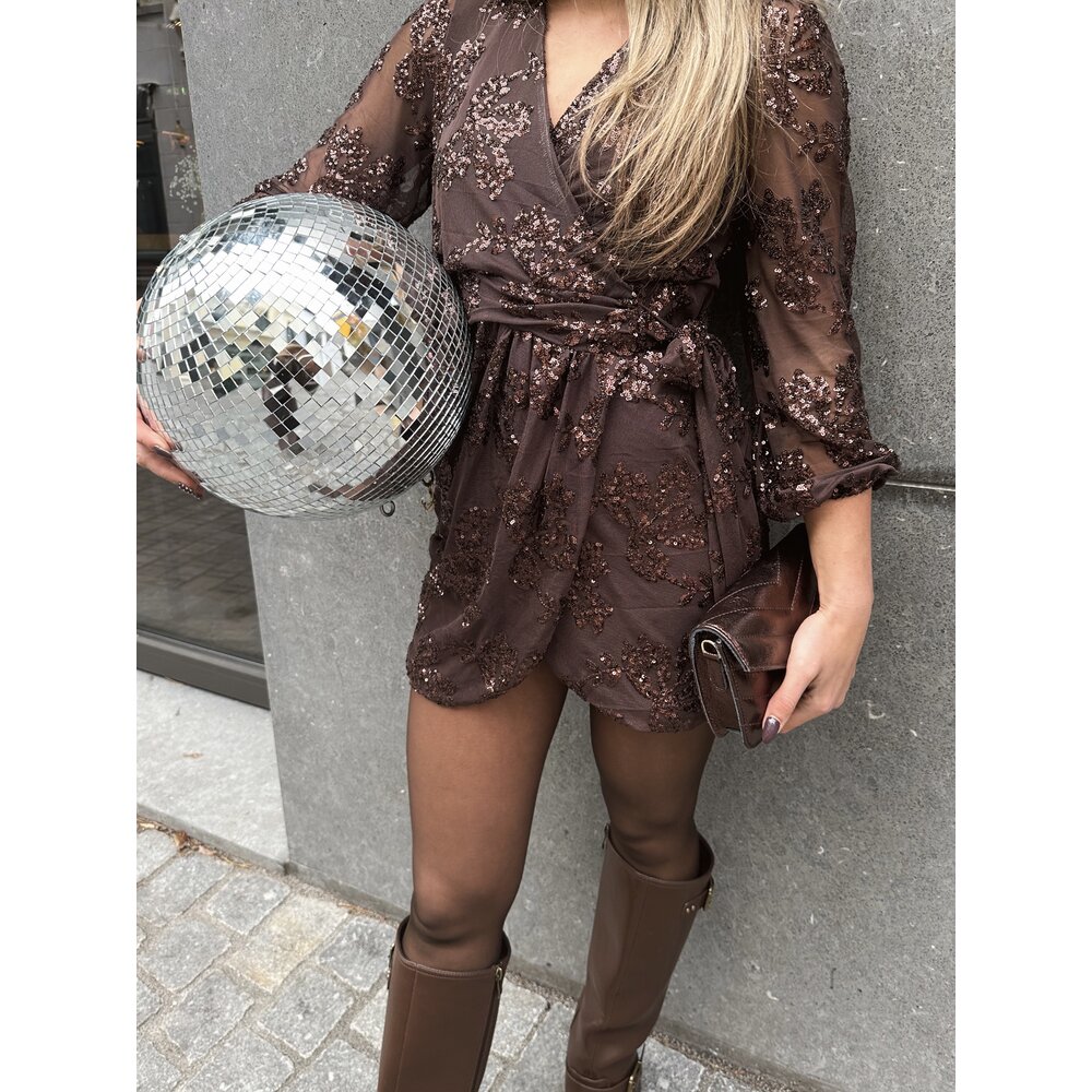 LOTZ & LOT DEE DRESS - BROWN