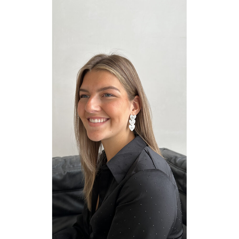 Day & Eve HEART EARRINGS - SILVER