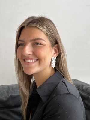 Day & Eve HEART EARRINGS - SILVER