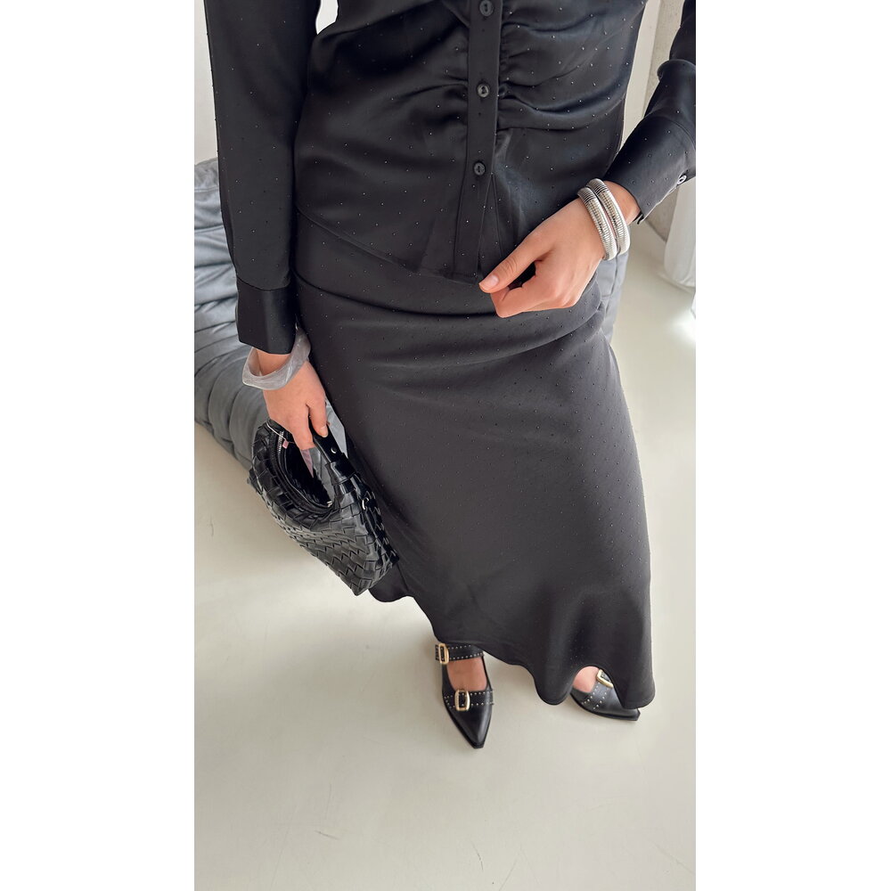 VISO HEAVY SATEEN BEDAZ SKIRT - BLACK Neo Noir VISO HEAVY SATEEN BEDAZ SKIRT - BLACK
