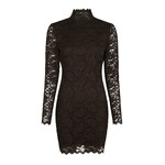 LIZETTE LACEFLOWER DRESS - CHOCOLATE BROWN Neo Noir LIZETTE LACEFLOWER DRESS - CHOCOLATE BROWN