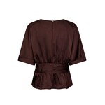 ANNEGRET SATEEN BLOUSE - BURGUNDY Neo Noir ANNEGRET SATEEN BLOUSE - BURGUNDY