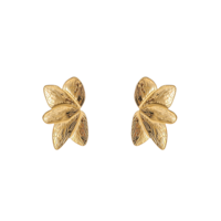 HOLLY HALF FLOWER EARRINGS - GOLD