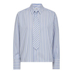 DEVIN STRIPE TIE SHIRT - BLUE co'couture DEVIN STRIPE TIE SHIRT - BLUE