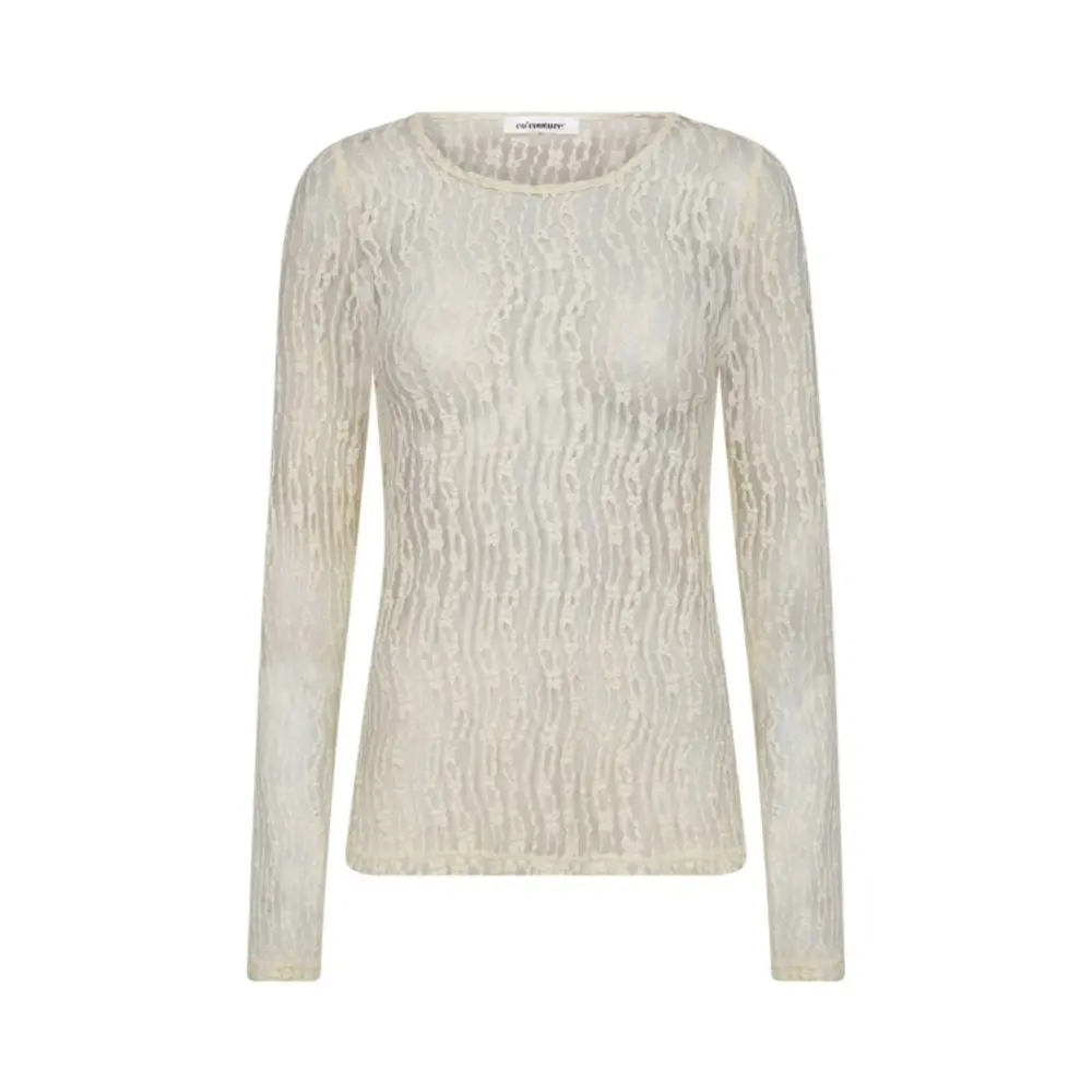 co'couture BARB NECK BLOUSE - OFF WHITE