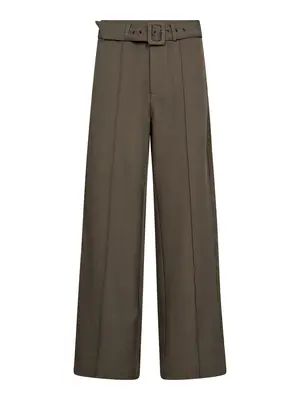 co'couture LUNA BELT CREASE PANTS - WALNUT co'couture LUNA BELT CREASE PANTS - WALNUT