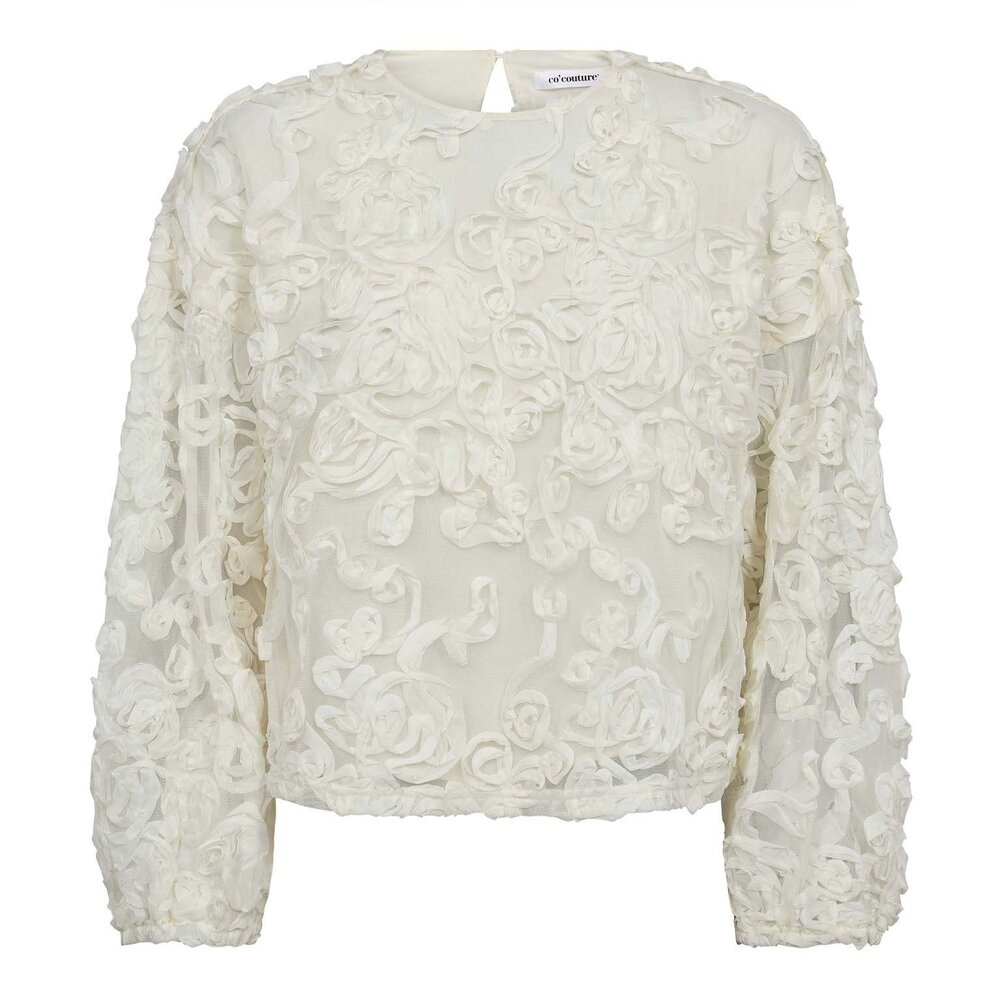 TESSY FLOWER BLOUSE - OFF WHITE co'couture TESSY FLOWER BLOUSE - OFF WHITE