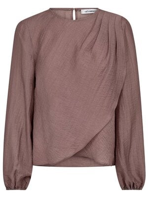 co'couture CONNY DRAPE BLOUSE - OLD ROSE