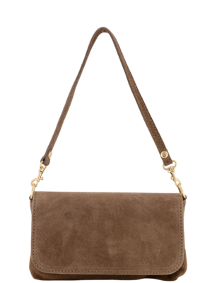 LOTZ & LOT LARA CLUTCH SUEDE - TAUPE LOTZ & LOT LARA CLUTCH SUEDE - TAUPE