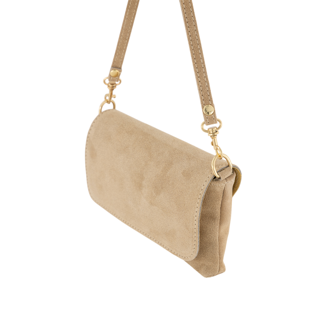 LARA CLUTCH SUEDE - SAND LOTZ & LOT LARA CLUTCH SUEDE - SAND