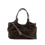 LOU MEDIUM SUEDE GRAIN BAG - DARK BROWN LOTZ & LOT LOU MEDIUM SUEDE GRAIN BAG - DARK BROWN