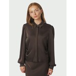 FRANSALA HEAVY SATEEN SHIRT - DARK BROWN Neo Noir FRANSALA HEAVY SATEEN SHIRT - DARK BROWN