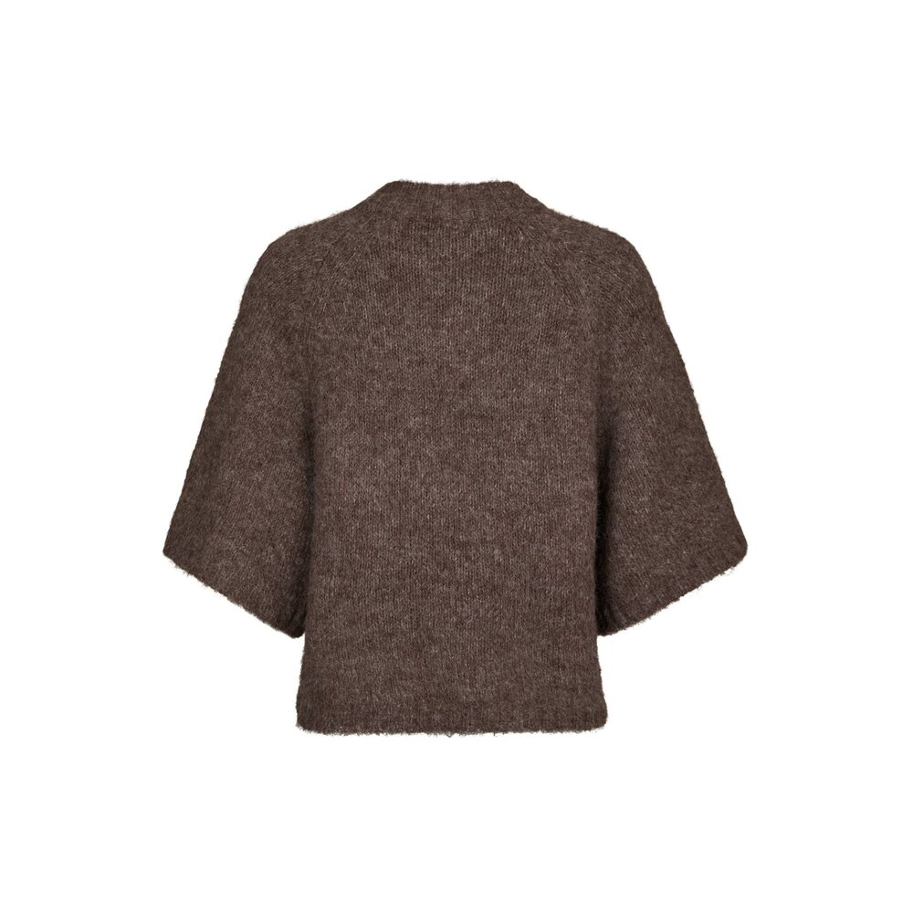 Neo Noir BENUTA FLUFFY KNIT - LIGHT BROWN