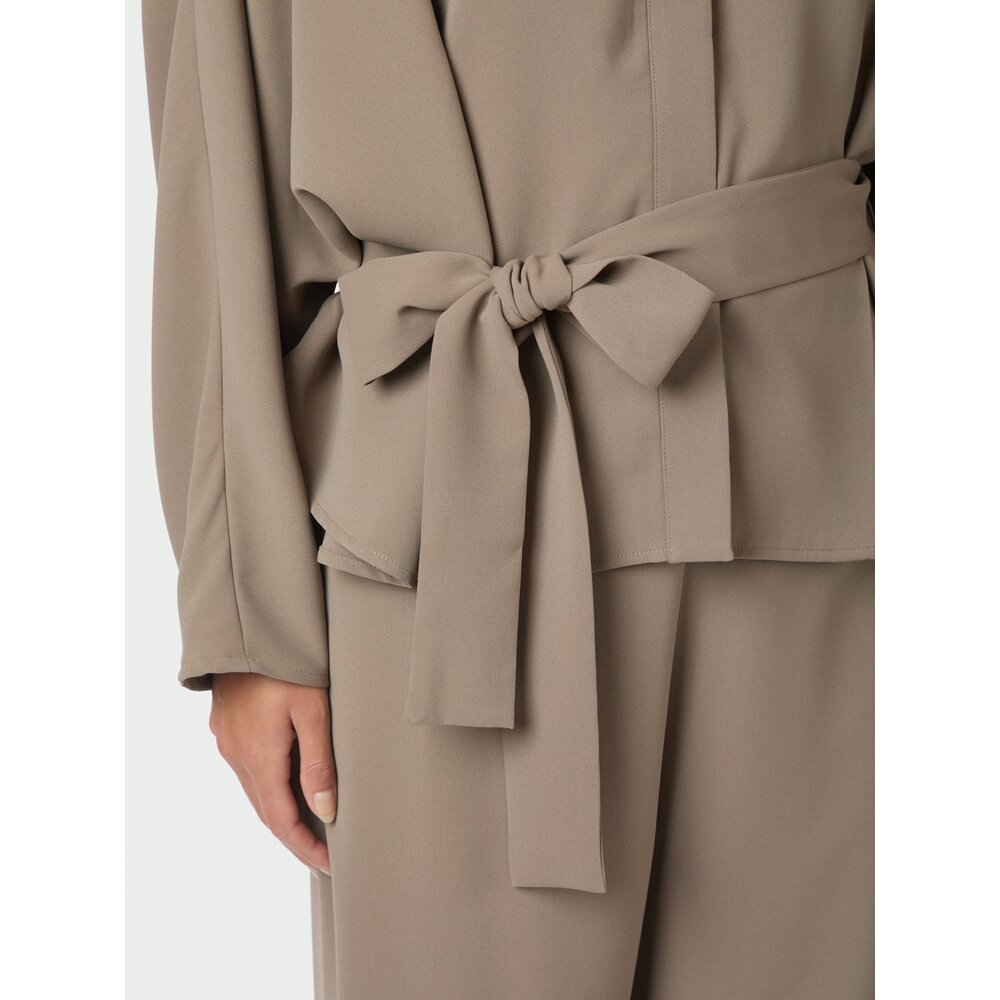 Neo Noir ELLERY CREPE BLOUSE - TAUPE