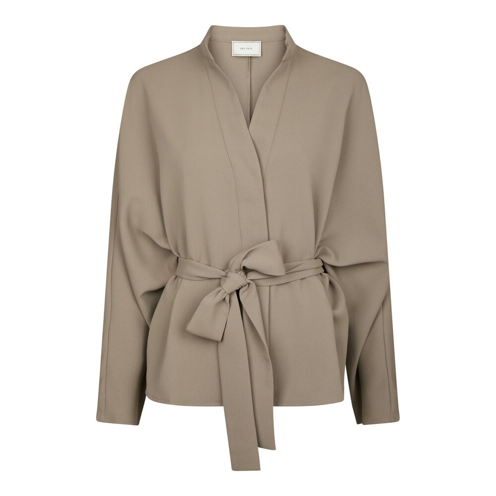 Neo Noir ELLERY CREPE BLOUSE - TAUPE