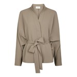 Neo Noir ELLERY CREPE BLOUSE - TAUPE