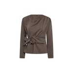 co'couture TENGA PLEAT BLOUSE - WALNUT