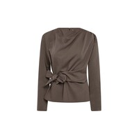 TENGA PLEAT BLOUSE - WALNUT