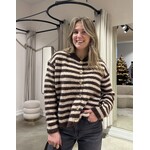 HEARTS CARDIGAN - BROWN LOTZ & LOT HEARTS CARDIGAN - BROWN