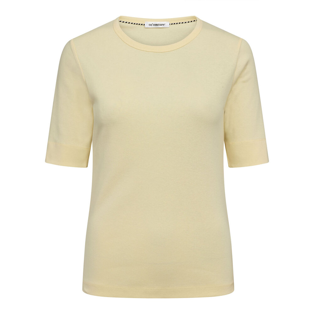 co'couture GRANNY SS TEE - PALE YELLOW