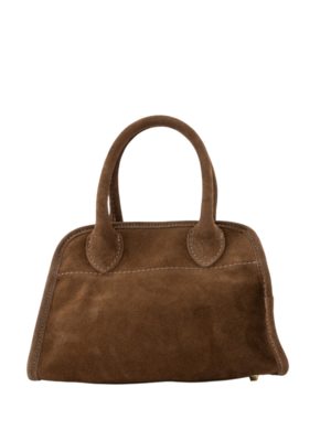 LOTZ & LOT BABY MERLOT SUEDE BAG - TAUPE