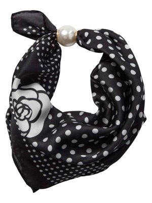 co'couture PEARL SCARF - BLACK DOT
