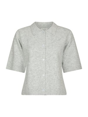 Neo Noir CUNNA KNIT BLOUSE - LIGHT GREY